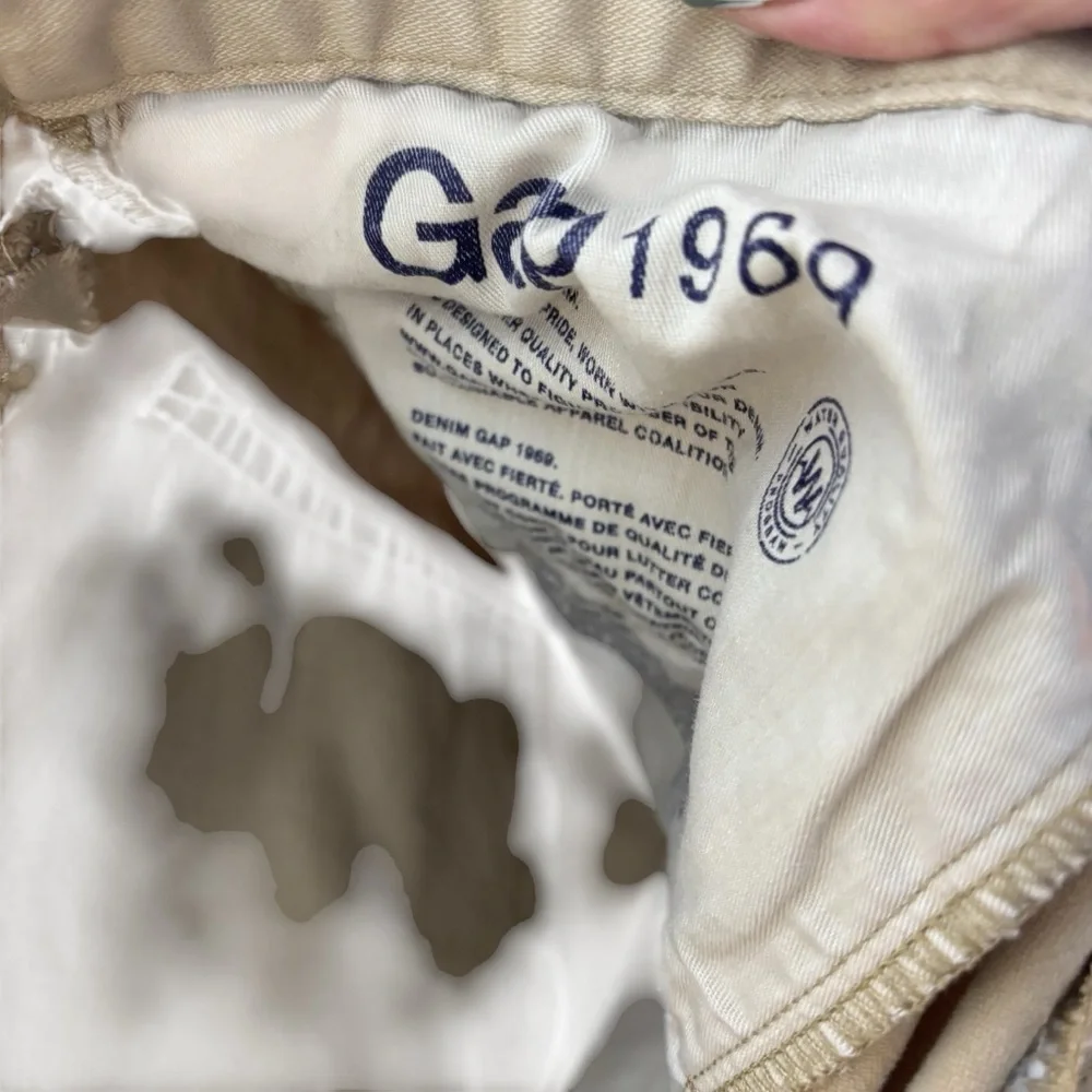 Gap 1969 Mens Straight Leg‎ Denim Jeans Tan Khaki 38x32 Pants #229